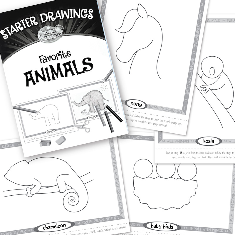 favorite animals starter drawings