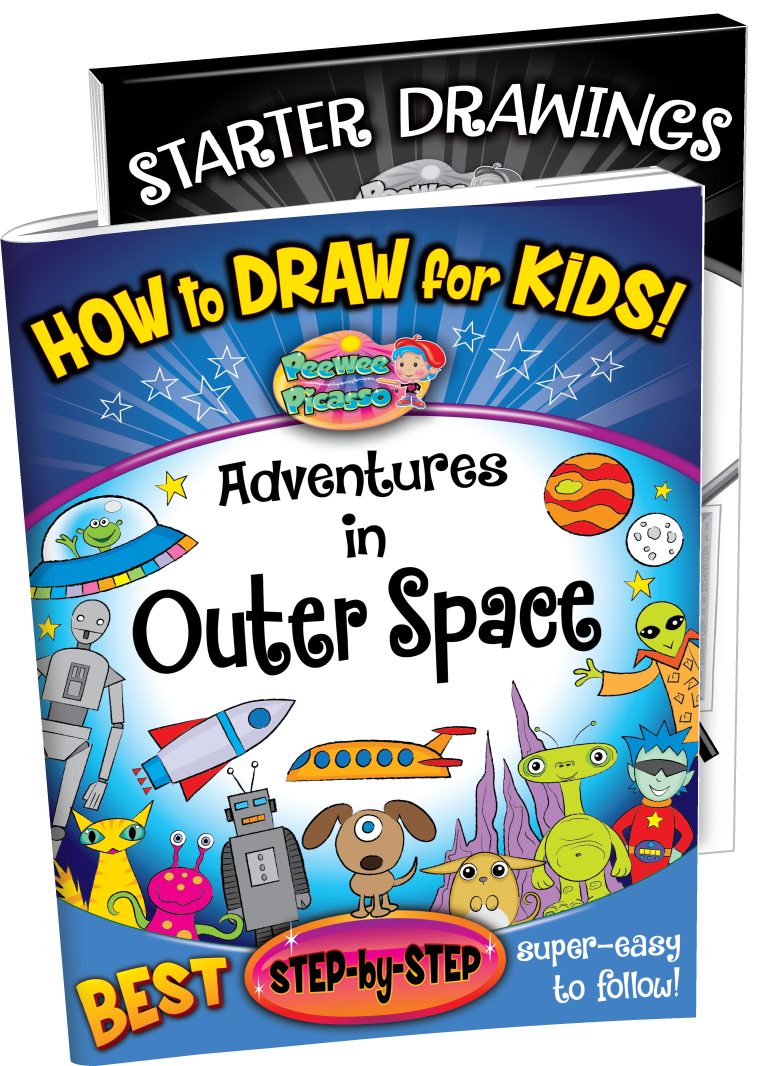 Adventures in Outer Space drawing book