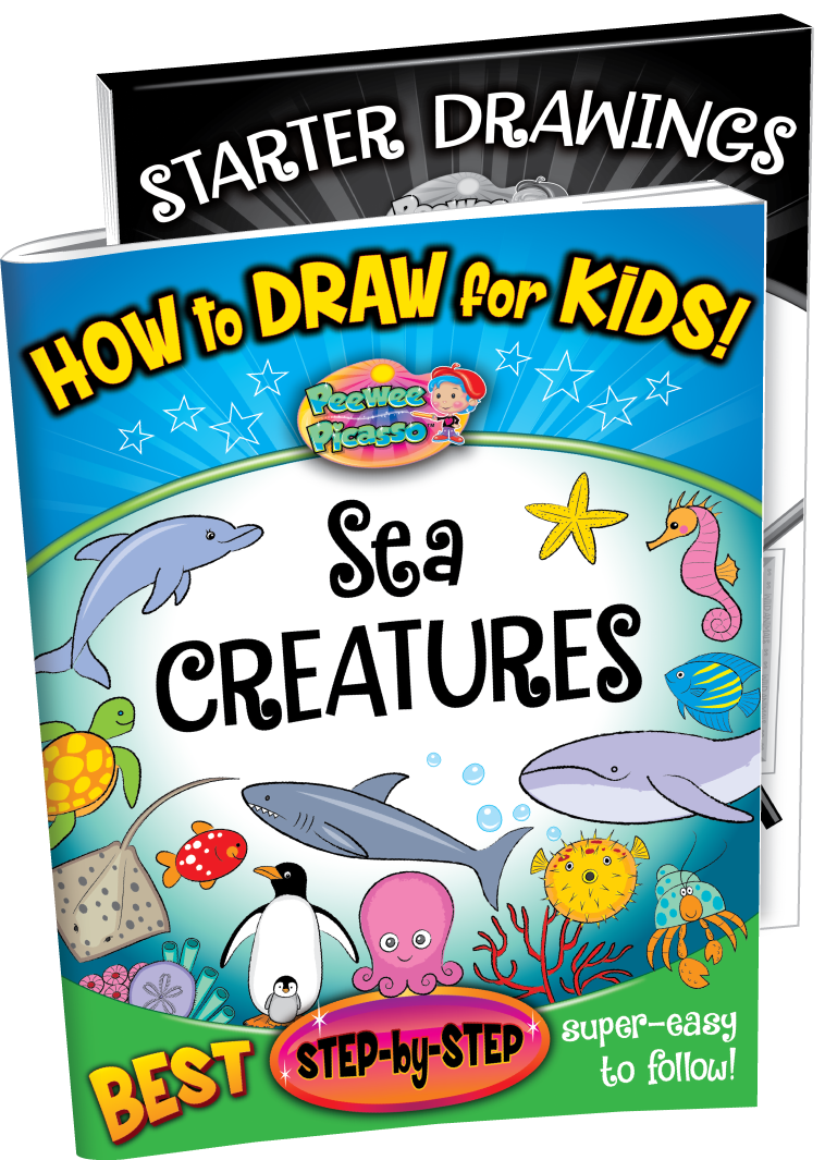 Sea Creatures drawing books kids
