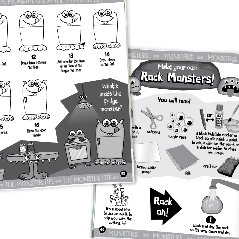 friendly monsters rock activity