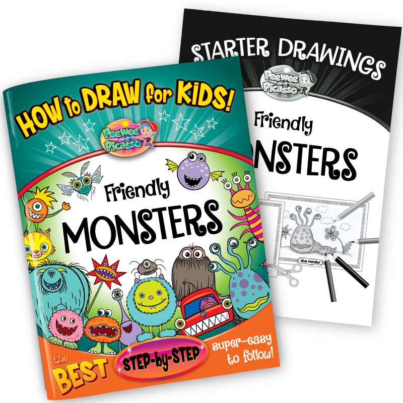 how to draw cute monsters drawing book