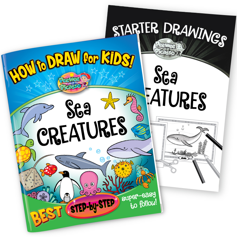 how to draw sea creatures for kids