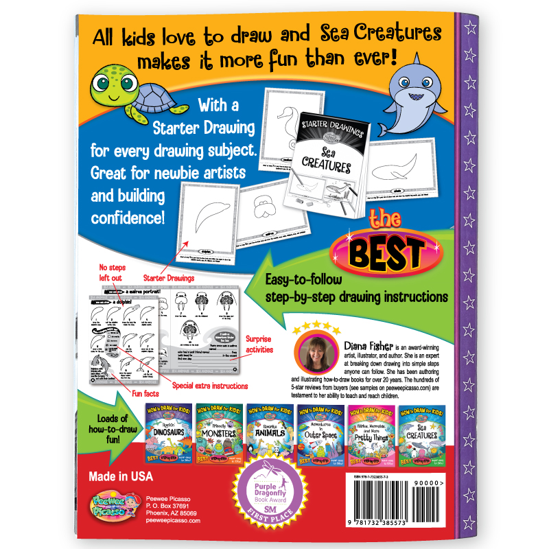 how to draw sea creatures back cover
