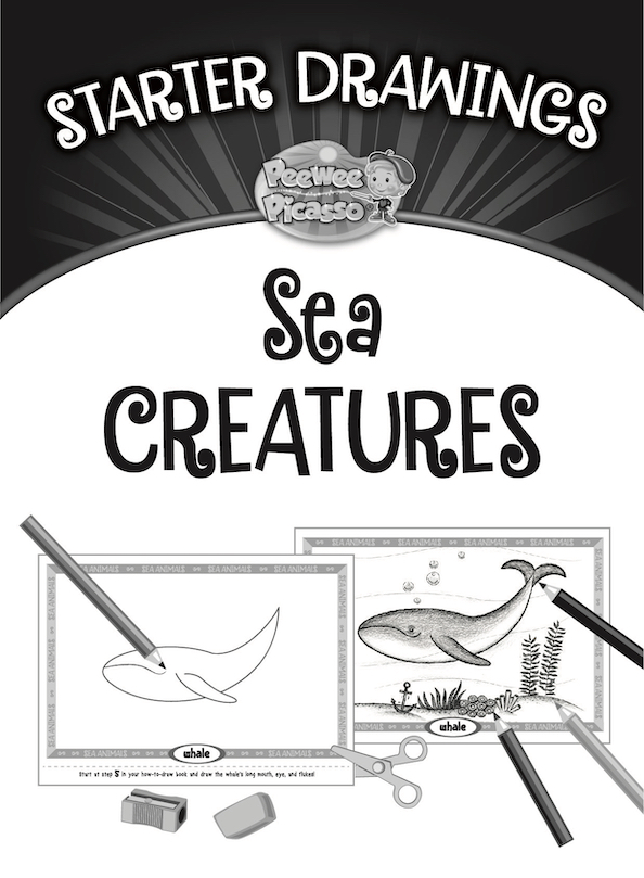 starter drawings sea creatures