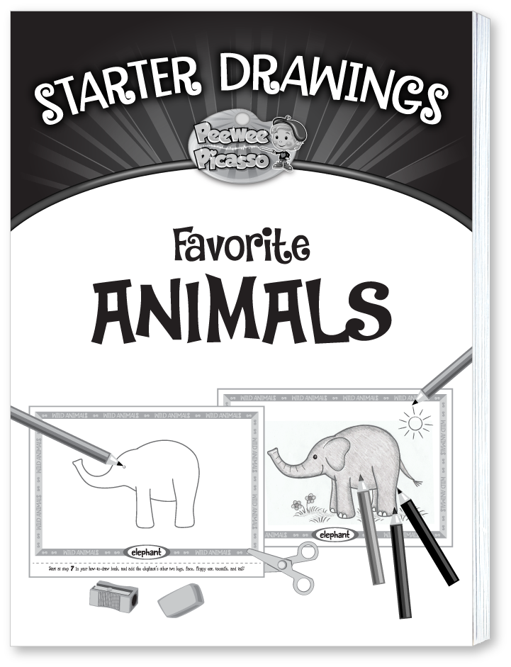 favorite animals starter drawing pad